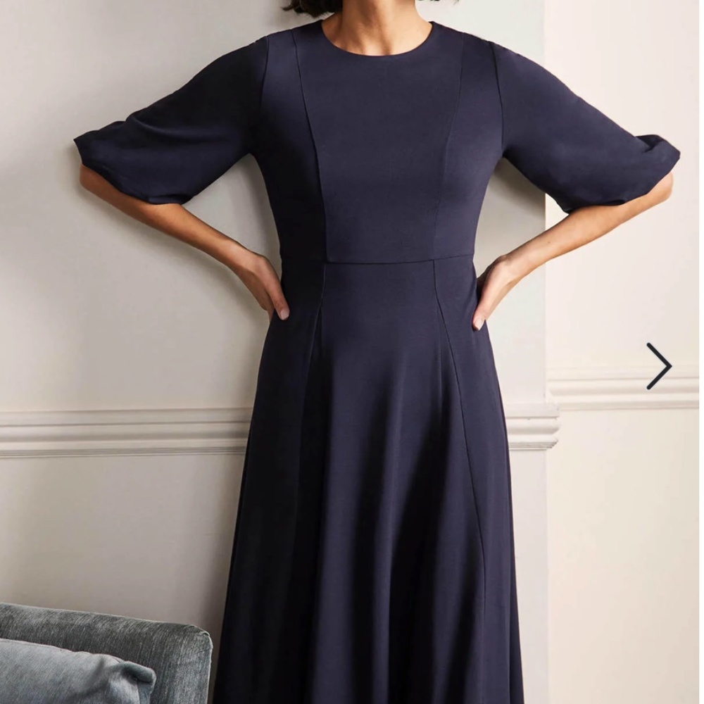 NWT Boden ponte knit navy a-line dress